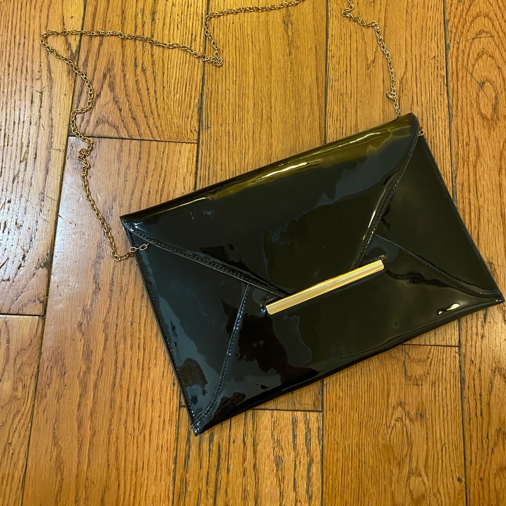 Patent leather evening bag/ envelope